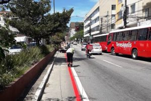 Prefeitura de Teresópolis renova sinalização da ciclofaixa