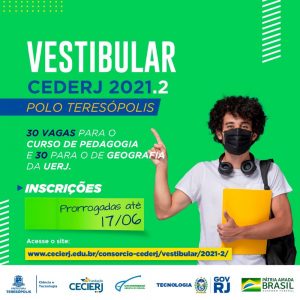 Vestibular Cederj 2021- Inscrições prorrogadas até dia 17