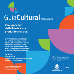 Prefeitura convida artistas para integrar catálogo virtual ‘Guia Cultural Teresópolis’