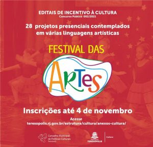 Festival das Artes de Teresópolis: inscrições vão até 4 de novembro