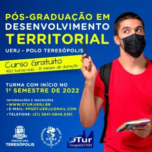 UERJ Teresópolis Inscrições abertas para Pós-graduação em Desenvolvimento Territorial