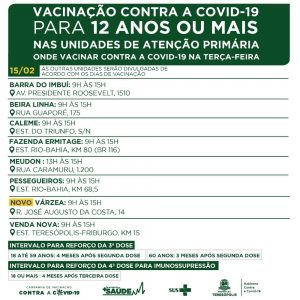 Centro de Saúde Dr. Armando Gomes de Sá Couto, na Várzea, passa a vacinar contra a COVID-19 todas as terças e quintas-feiras