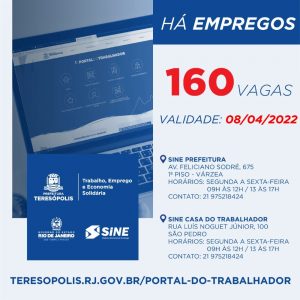 'Emprega Terê’ divulga 160 vagas de emprego no Sine Teresópolis