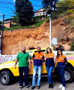 Defesa Civil de Teresópolis acompanha vistoria das sirenes do Sistema de Alerta