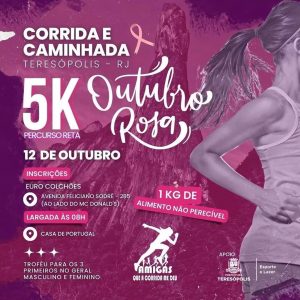 Outubro Rosa - corrida e caminhada em Teresópolis
