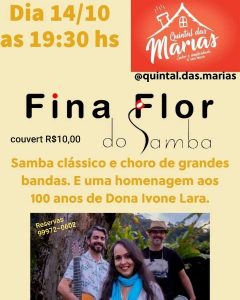 Fina Flor do Samba no Quintal das Marias