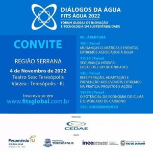 Dia 04 Diálogos da Água - Fits Água 2022 no Sesc Teresópolis