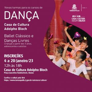 Casa de Cultura de Teresópolis abre inscrição para cursos de dança
