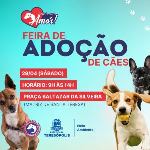 Feira de adoção de cães da COPBEA acontece dia 29-04