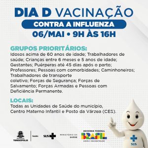 Teresópolis realiza Dia “D” de vacinação contra a Influenza, no sábado 6