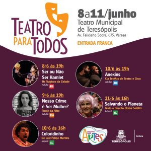 Festival ‘Teatro para Todos’ vai movimentar Teresópolis em junho