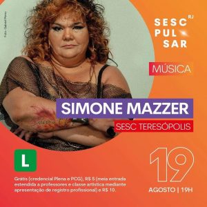 Dia 19-08 Simone Mazzer no Sesc Teresópolis
