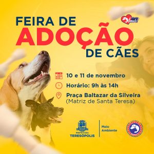 Feira de adoção de cães em Teresópolis