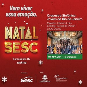 Dia 19-11 Orquestra Sinfônica Jovem do Rio abre o Natal Sesc em Teresopolis