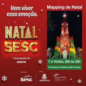 Mapping de Natal na Praça de Santa Teresa em Teresópolis