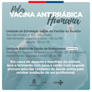 Inauguração polo de vacinação de profilaxia de antirrábica humana em Bonsucesso
