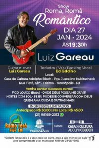Dia 27-01 Luiz Gareau na Casa de Cultura em Teresópolis