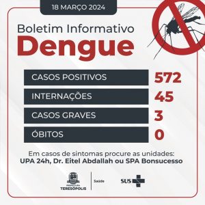 Atualização dos Casos de Dengue em Teresópolis 18-03-2024
