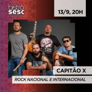 Dia 13-09 Capitão X no Sesc Bistrô Teresópolis