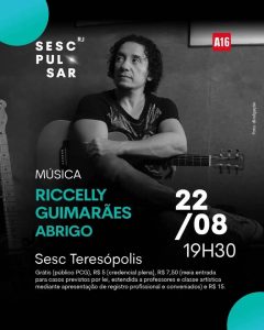 Dia 22-08 Riccelly Guimarães no Sesc Teresópolis