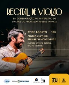 Dia 27-08 Recital de violão no Centro Bernardo Monteverde Dia 27-08 Recital de violão no Centro Bernardo Monteverde