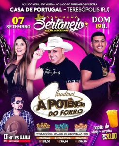 Dia 07-09 Domingão Sertanejo na Casa de Portugal de Teresópolis
