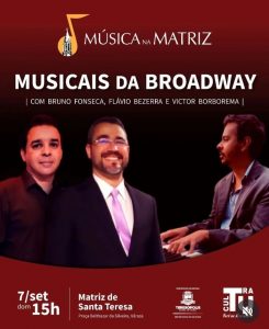 Dia 07-09 Música na Matriz com os Musicais da Broadway