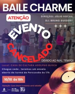 Dia 10-10 Baile Charme na Casa de Cultura de Teresópolis