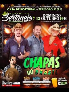 Dia 12-10 Domingão Sertanejo na Casa de Portugal de Teresópolis