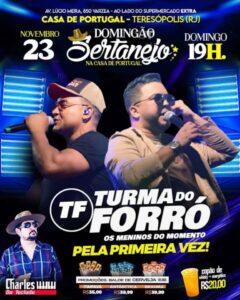 Dia 23-11 Domingão Sertanejo na Casa de Portugal de Teresópolis