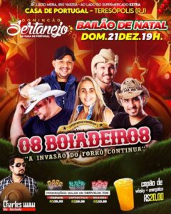 Dia 21-12 Domingão Sertanejo na Casa de Portugal de Teresópolis