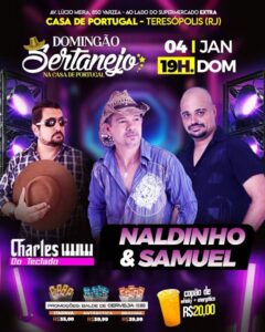 Dia 04-01 Domingão Sertanejo na Casa de Portugal de Teresópolis