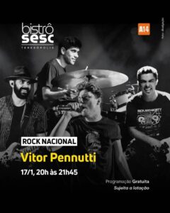 Dia 17-01 Vitor Pennutti no Sesc Bistrô Teresópolis