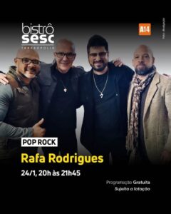 Dia 24-01 Rafa Rodrigues no Sesc Bistrô Teresópolis