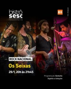 Dia 29-01 Os Seixas no Sesc Bistrô Teresópolis