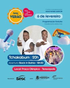 Dia 06-02 Tchakabum em Teresópolis no Festival Sesc Verão 2026