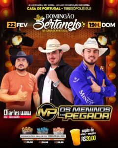 Dia 22-02 Domingão Sertanejo na Casa de Portugal de Teresópolis