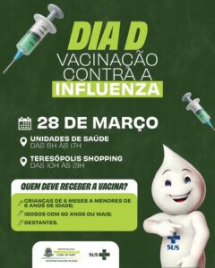 Dia 28-03 Dia D de vacinação contra a Influenza em Teresópolis