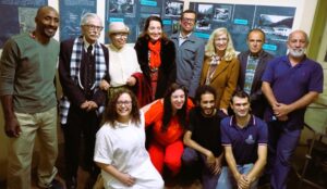 Na abertura da Semana de Museus, o secretário de Cultura Wanderley Peres com visitantes e equipe na Casa da Memória Arthur Dalmasso 1