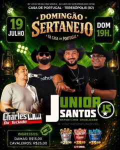 Dia 19-07 Domingão Sertanejo na Casa de Portugal de Teresópolis