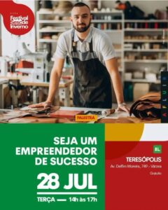 Dia 28-07 Palestra Seja um empreendedor de sucesso no Sesc Teresópolis