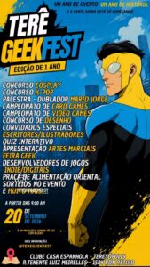 Dia 20-09 Terê Geek Fest na Casa Espanhola Teresópolis Dia 20-09 Terê Geek Fest na Casa Espanhola Teresópolis