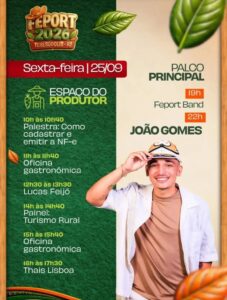 Dia 25-09 João Gomes na Feira do Produtor Rural de Teresópolis