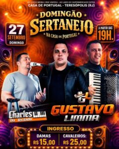 Dia 27-09 Domingão Sertanejo na Casa de Portugal de Teresópolis