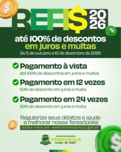 REFIS 2026 em Teresópolis começa dia 5