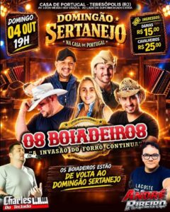 Dia 04-10 Domingão Sertanejo na Casa de Portugal de Teresópolis Dia 04-10 Domingão Sertanejo na Casa de Portugal de Teresópolis