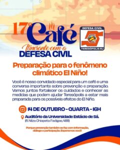 Dia 14-10 Café Itinerante da Defesa Civil de Teresópolis Dia 14-10 Café Itinerante da Defesa Civil de Teresópolis
