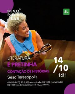 Dia 14-10 É pretinha - contação de histórias no Sesc Teresópolis